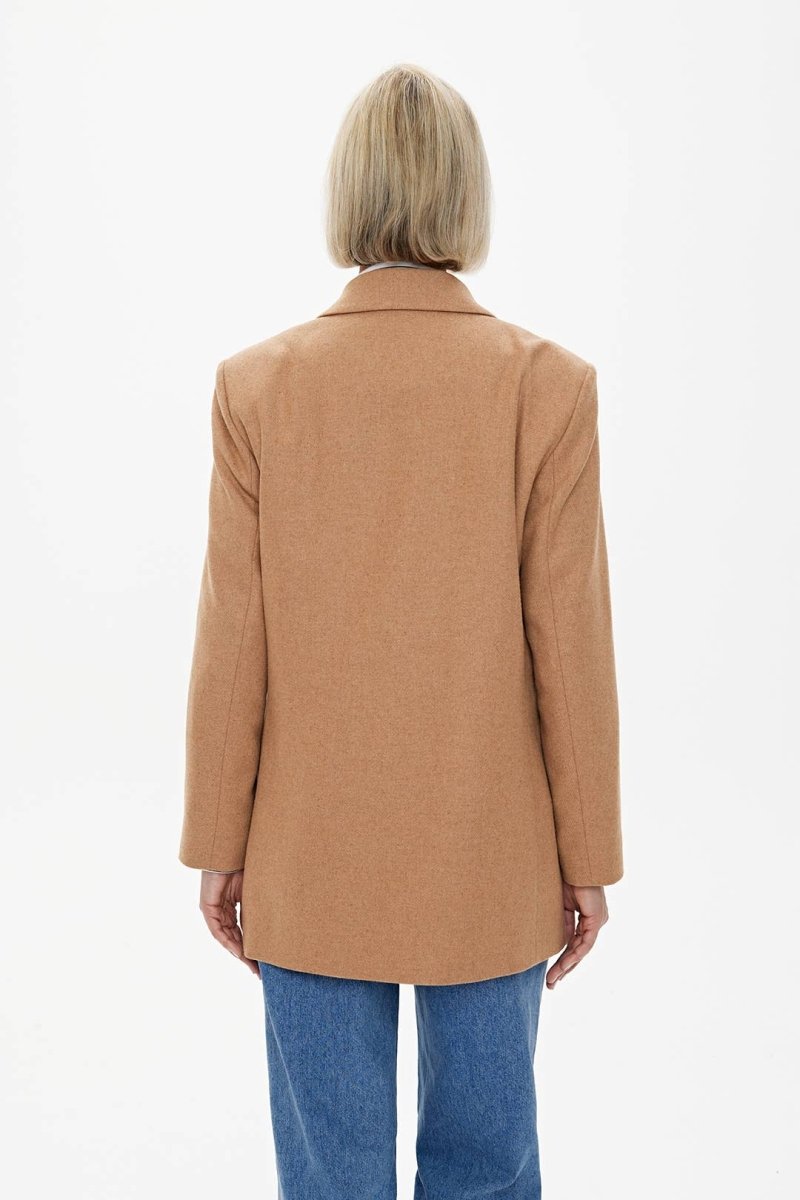 Blazer 'MILAN' - Premium - Wollmischung in Karamell - The Baltic Shop