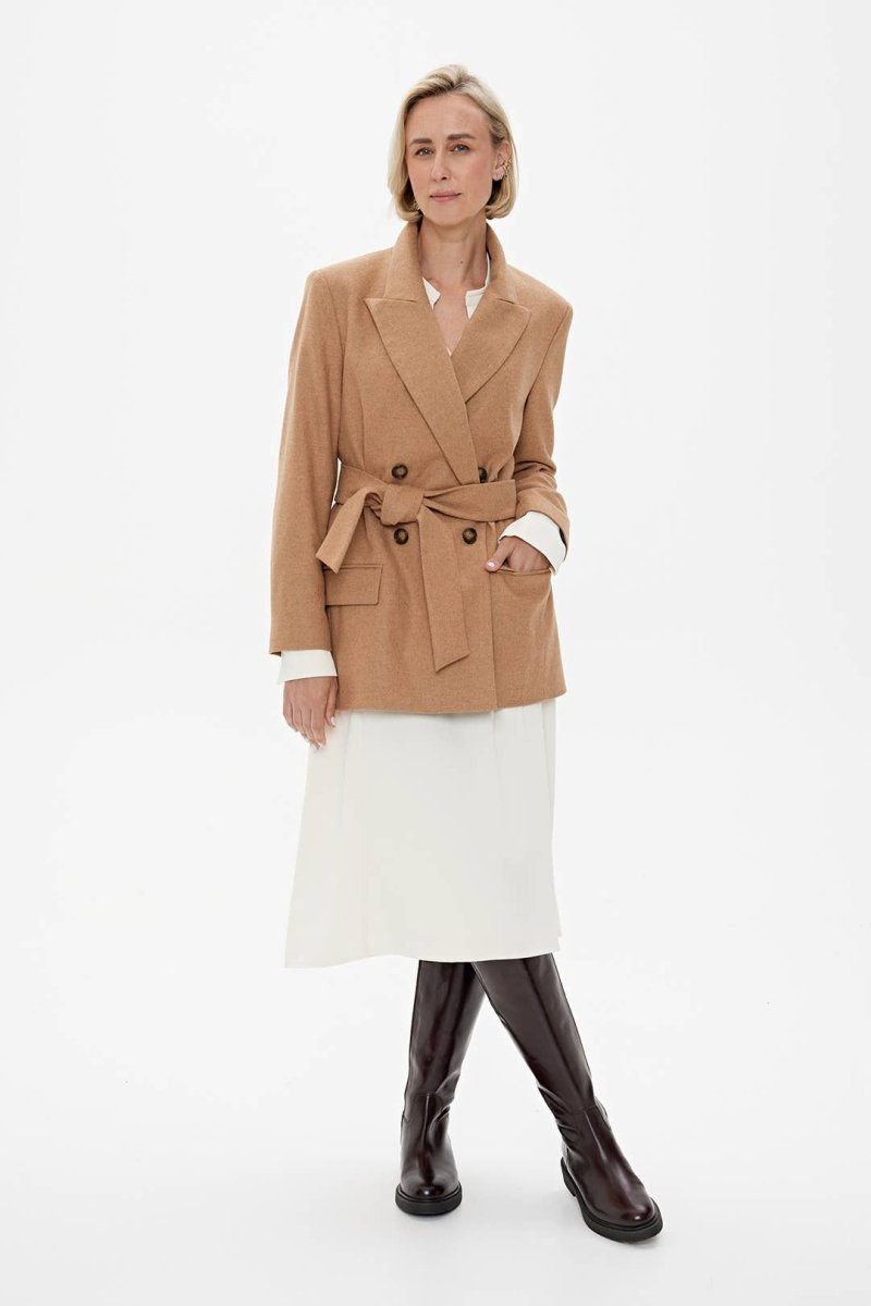 Blazer 'MILAN' - Premium - Wollmischung in Karamell - The Baltic Shop