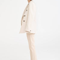 Blazer „SAN FRANCISCO“ - weiches, elfenbeinfarbenes Baumwoll - Leinen - The Baltic Shop
