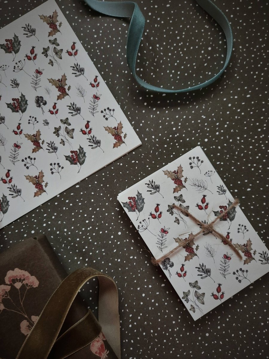 Blumen für die Wintersaison//Kleine, flache Karte - The Baltic Shop