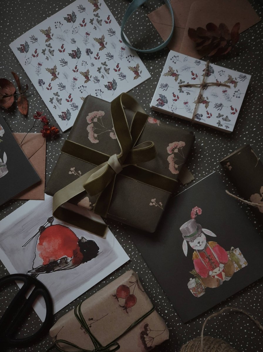 Blumen für die Wintersaison//Kleine, flache Karte - The Baltic Shop