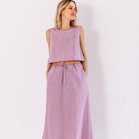 Bodenlanger Rock aus Leinen "Lina" - The Baltic Shop