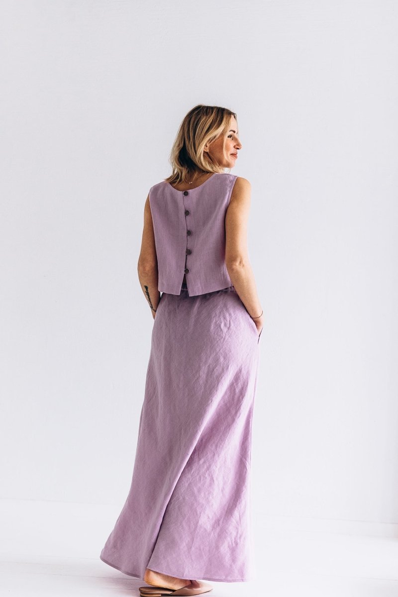 Bodenlanger Rock aus Leinen "Lina" - The Baltic Shop