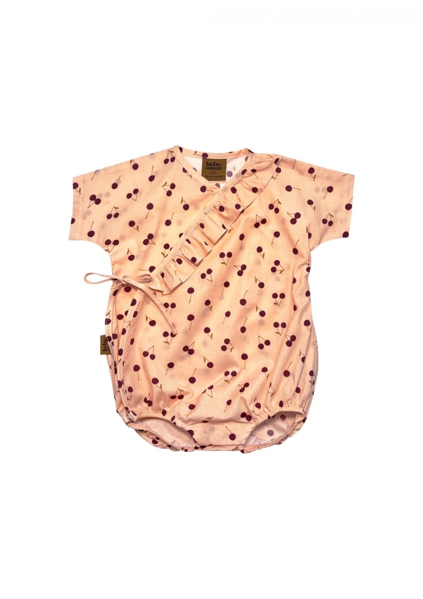 Body in Pfirsichfarbe mit Kirschenmuster - The Baltic Shop