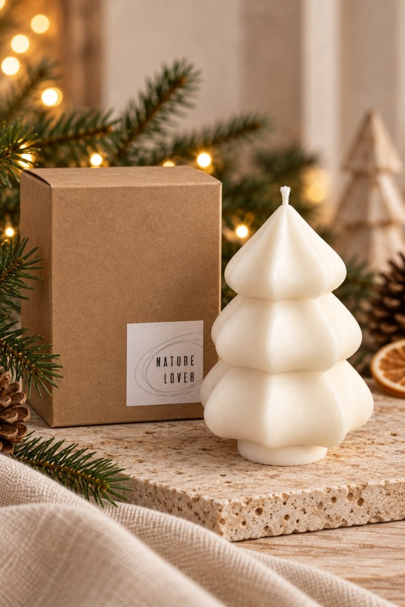 Christbaum-Kerze aus Soja- & Rapswachs - The Baltic Shop