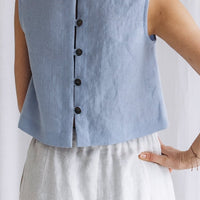 Crop Top aus Leinen "Julia" - The Baltic Shop