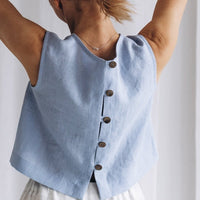 Crop Top aus Leinen "Julia" - The Baltic Shop