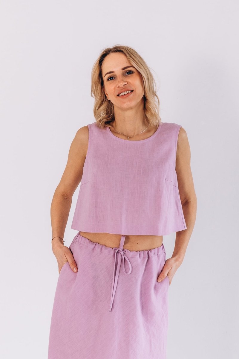Crop Top aus Leinen "Julia" - The Baltic Shop