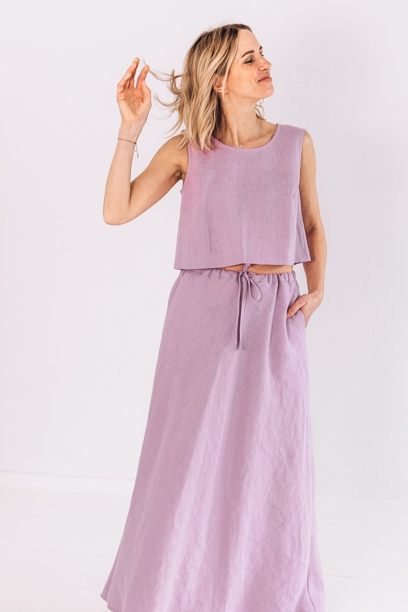 Crop Top aus Leinen "Julia" - The Baltic Shop