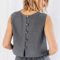 Crop Top aus Leinen "Julia" - The Baltic Shop