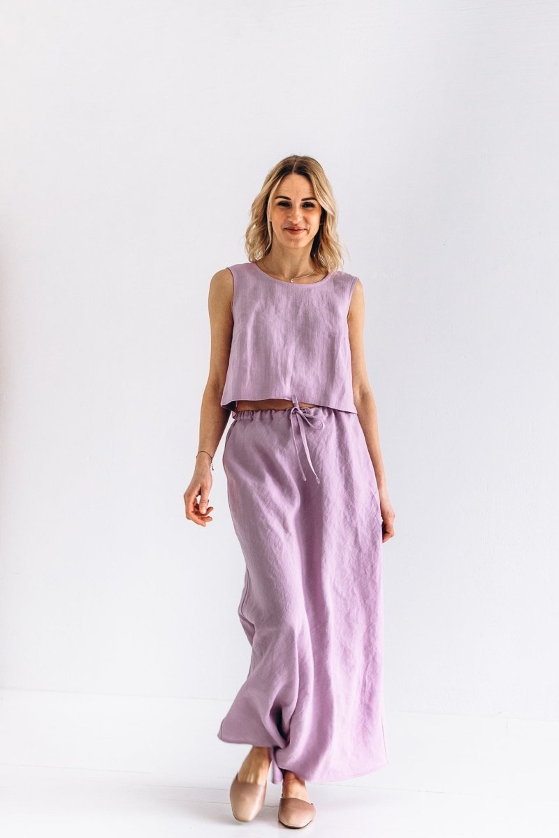 Crop Top aus Leinen "Julia" - The Baltic Shop