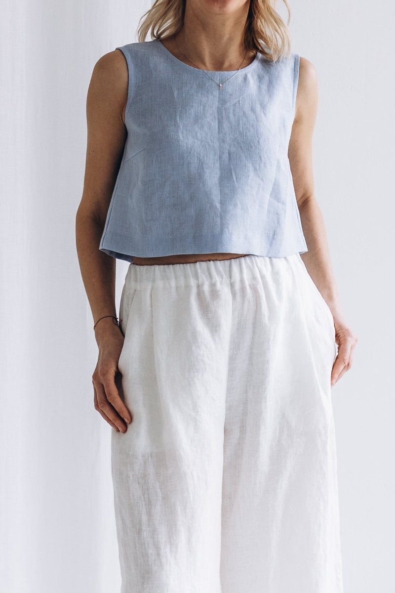 Crop Top aus Leinen "Julia" - The Baltic Shop
