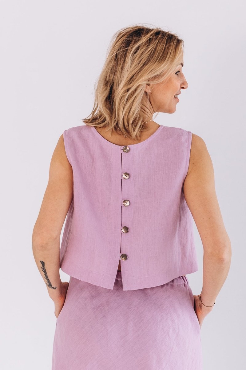 Crop Top aus Leinen "Julia" - The Baltic Shop