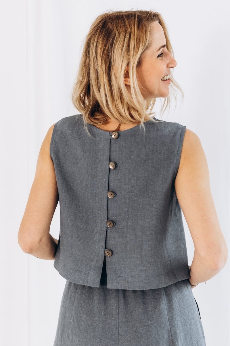 Crop Top aus Leinen "Julia" - The Baltic Shop