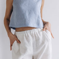 Crop Top aus Leinen "Julia" - The Baltic Shop