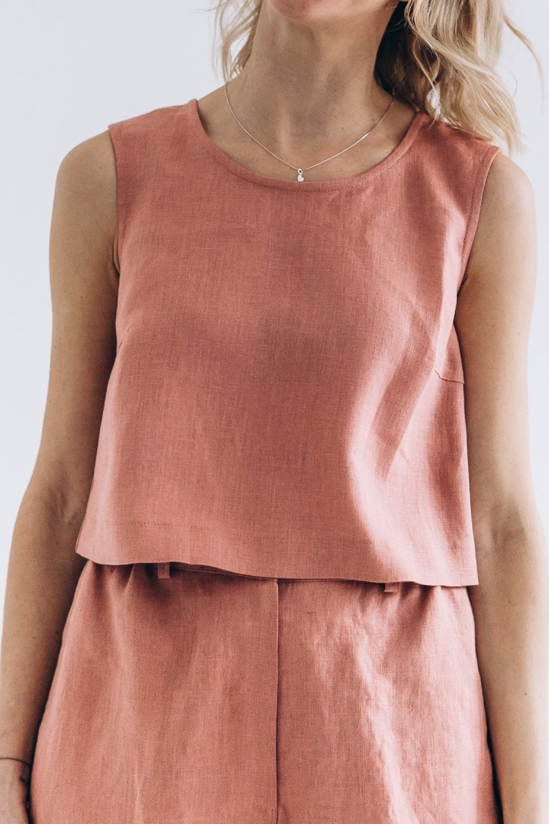Crop Top aus Leinen "Julia" - The Baltic Shop