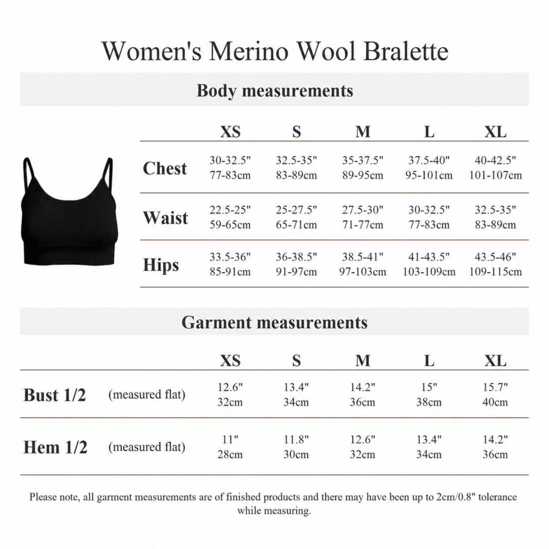 Damen-Bralette aus 100 % Merinowolle - The Baltic Shop
