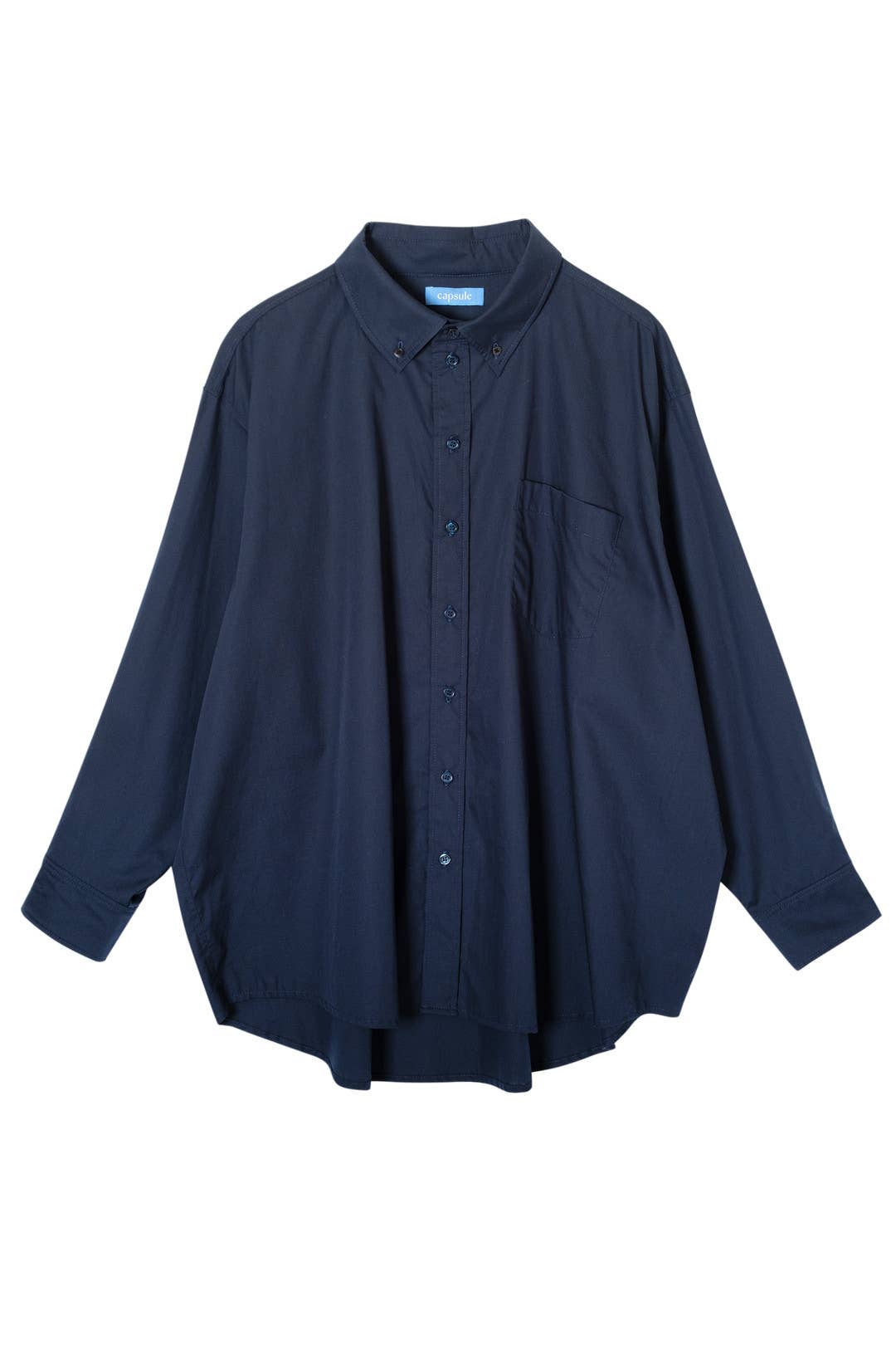 Oversized Hemd aus 100 % Baumwolle – Navy