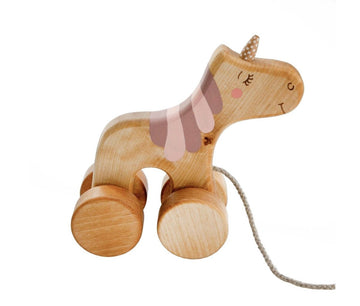 Einhorn zum ziehen aus Birkenholz - The Baltic Shop