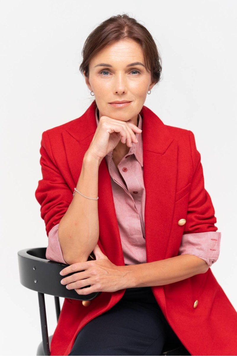 Entspanntes Hahnentritt - Hemd in Altrosa - The Baltic Shop