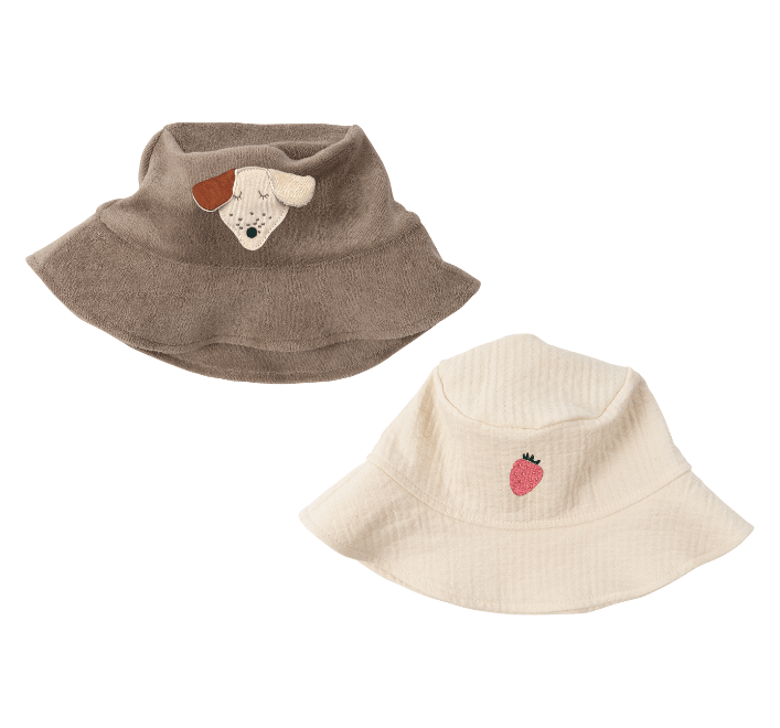 Fischerhüte aus Bio Baumwolle mit Erdbeere - The Baltic Shop