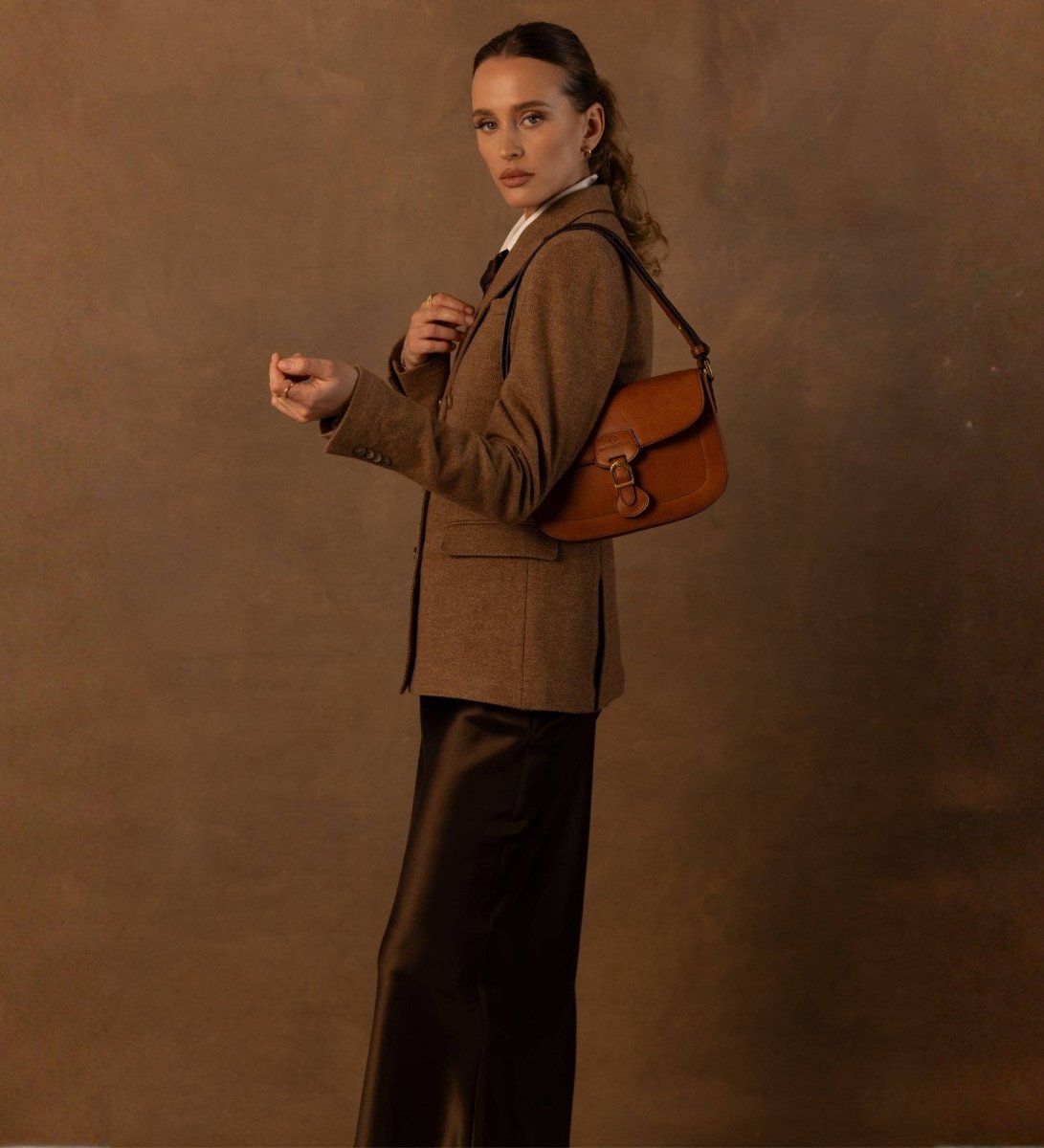 Geflochtene Ledertasche in Braun - The Baltic Shop