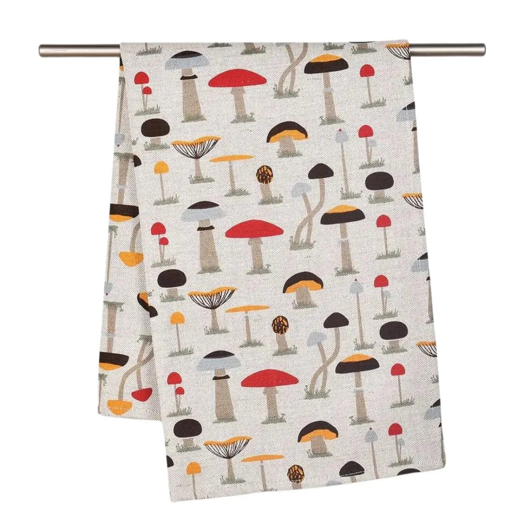 Geschirrtuch aus Leinen mit Pilzemotiv - The Baltic Shop