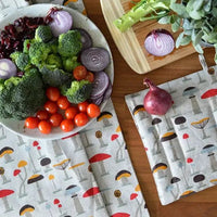 Geschirrtuch aus Leinen mit Pilzemotiv - The Baltic Shop