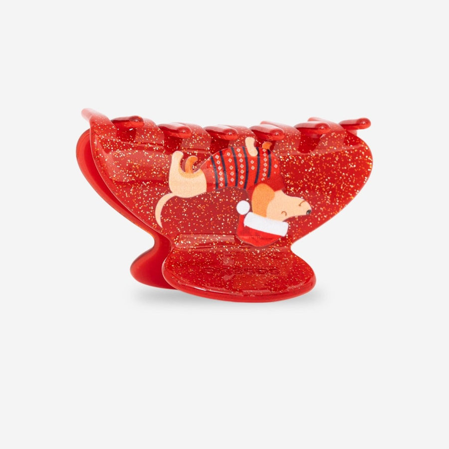 Haarklammer -  Weihnachtsdackel - The Baltic Shop