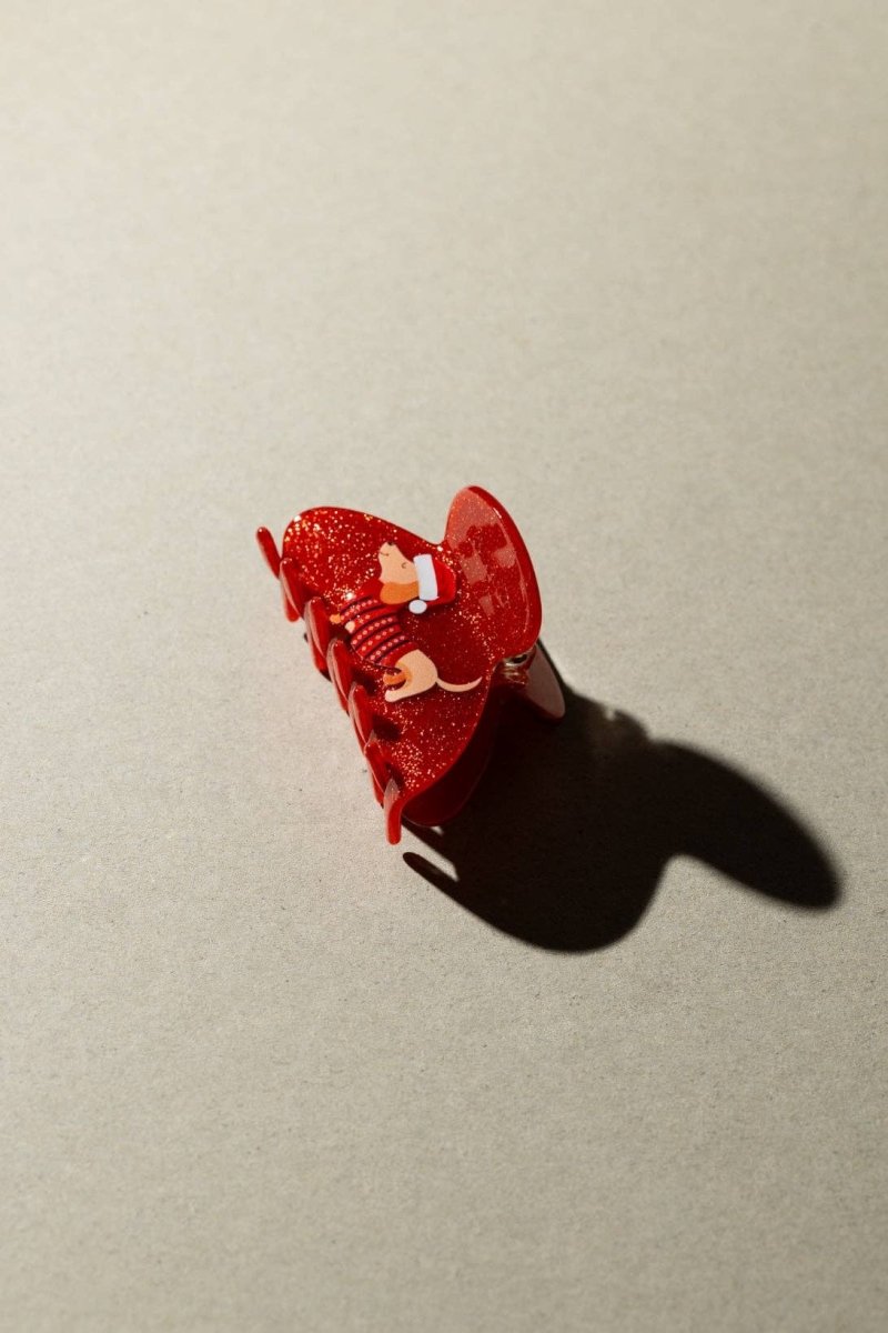 Haarklammer -  Weihnachtsdackel - The Baltic Shop