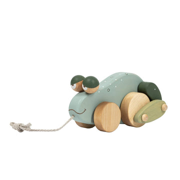 Handgefertigtes Frosch - Ziehtier aus Birkenholz - The Baltic Shop