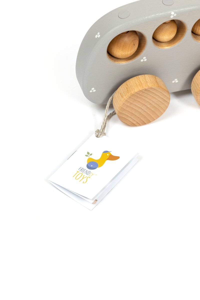 Handgefertigtes Frosch - Ziehtier aus Birkenholz - The Baltic Shop