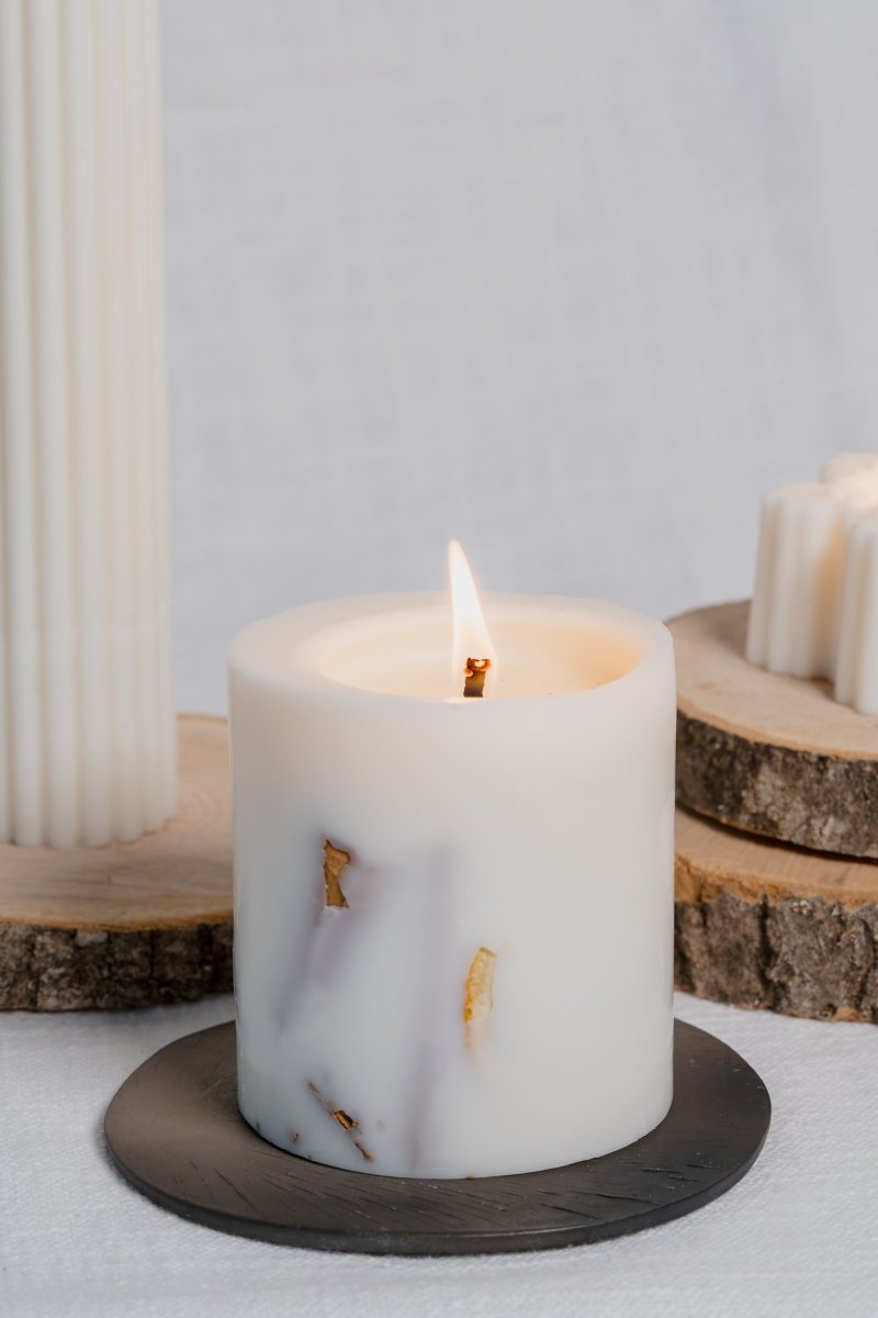 Handgegossene Kerze aus Sojawachs "Orange - Zimt" - The Baltic Shop