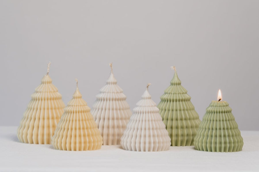 Handgegossene Kerze - Christbaum aus Soja und Rapswachs - The Baltic Shop
