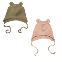 Haube aus Bio Baumwolle mit Teddy Ohren - The Baltic Shop