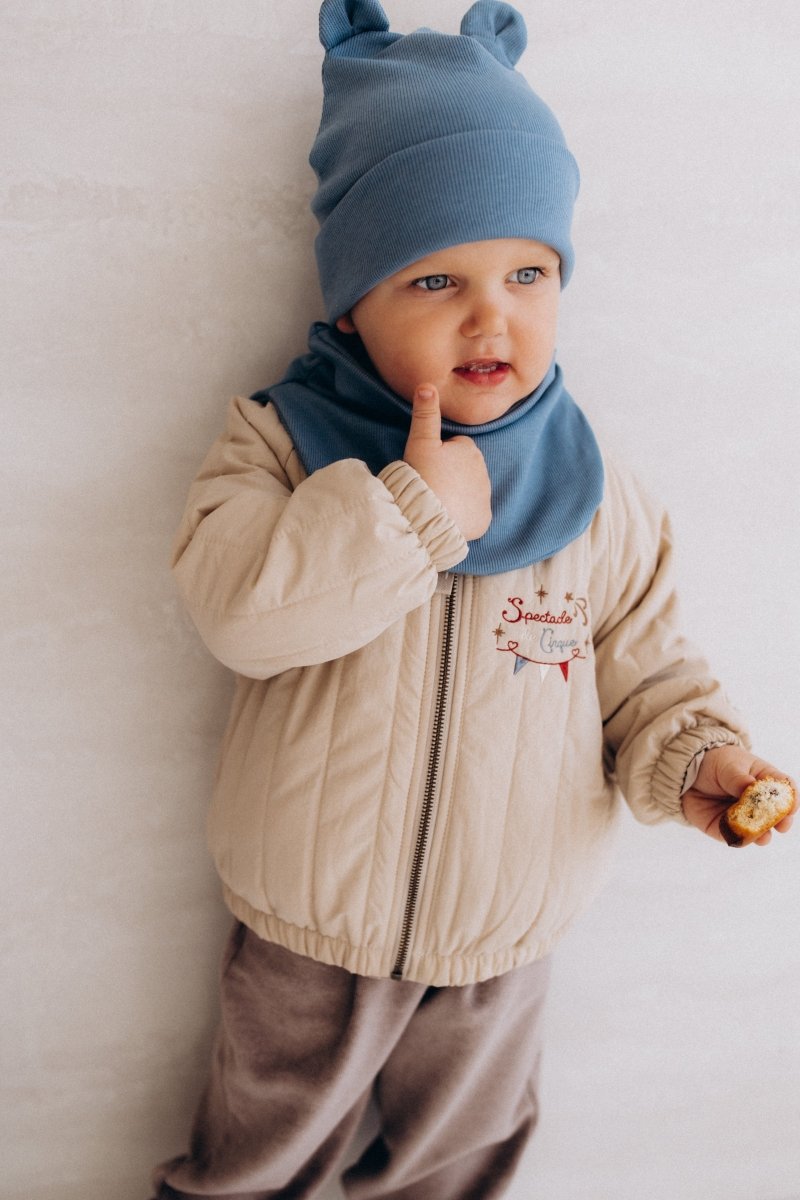 Haube aus Bio Baumwolle mit Teddy Ohren - The Baltic Shop