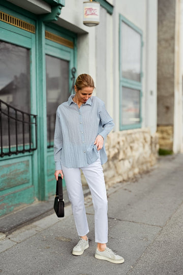 Hemd aus Baumwolle in Himmelblau - The Baltic Shop