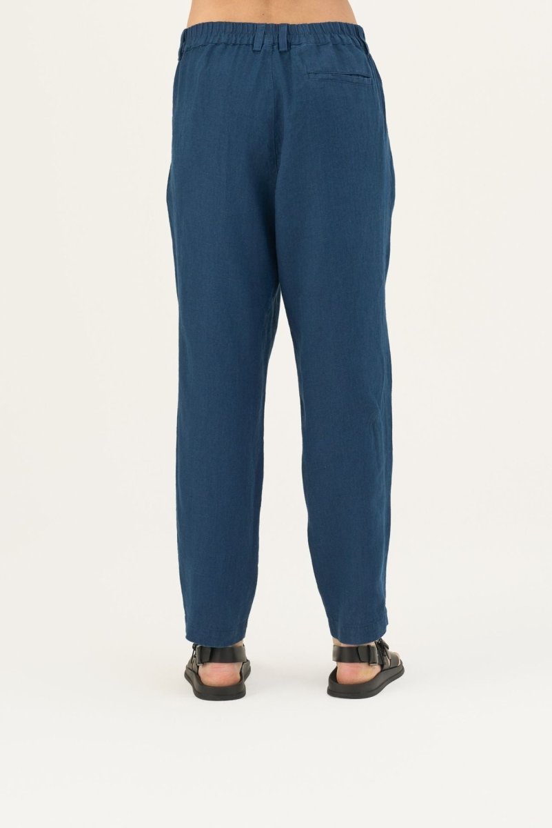 Herren Leinenhose in Navy – Lockere Hose aus 100 % Leinen - The Baltic Shop