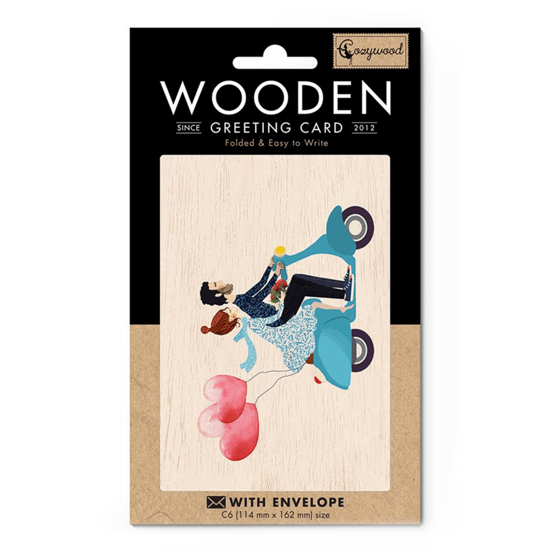 Hochzeitskarte aus Holz - The Baltic Shop