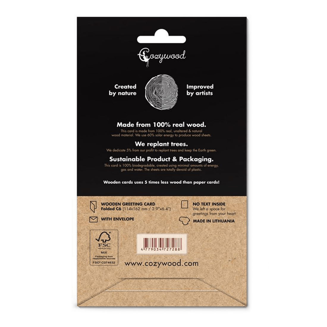 Hochzeitskarte aus Holz - The Baltic Shop