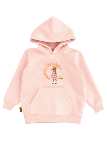 Hoodie mit Katze in zartrosa - The Baltic Shop