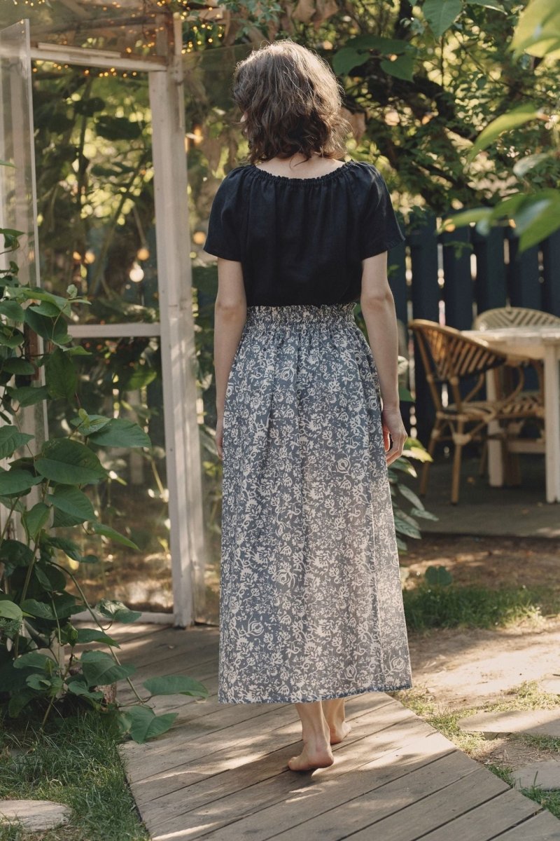 Jazz Top aus Leinen in Schwarz - The Baltic Shop