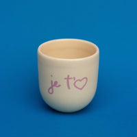Je t'aime Teetasse in Buttergelb - The Baltic Shop