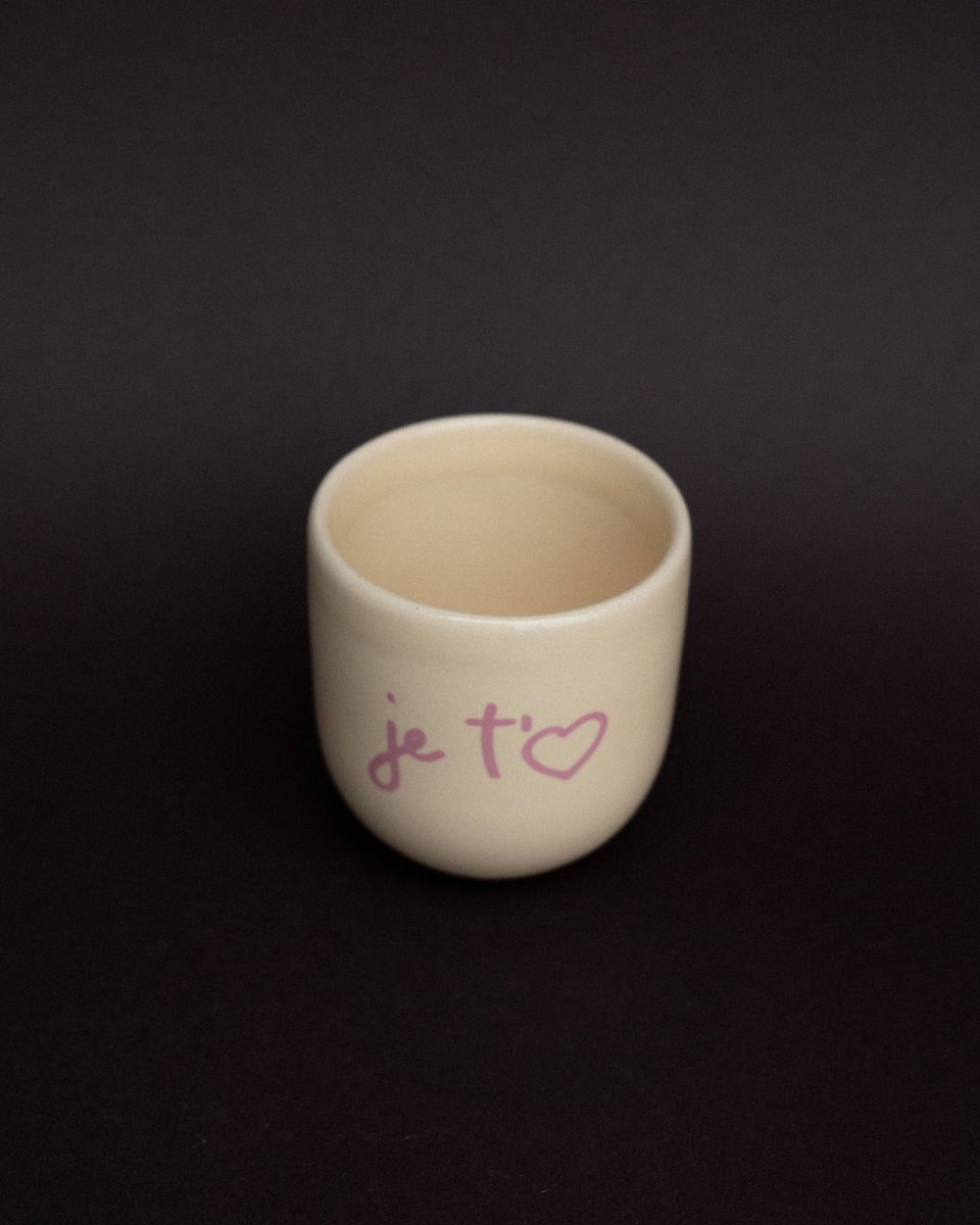 Je t'aime Teetasse in Buttergelb - The Baltic Shop