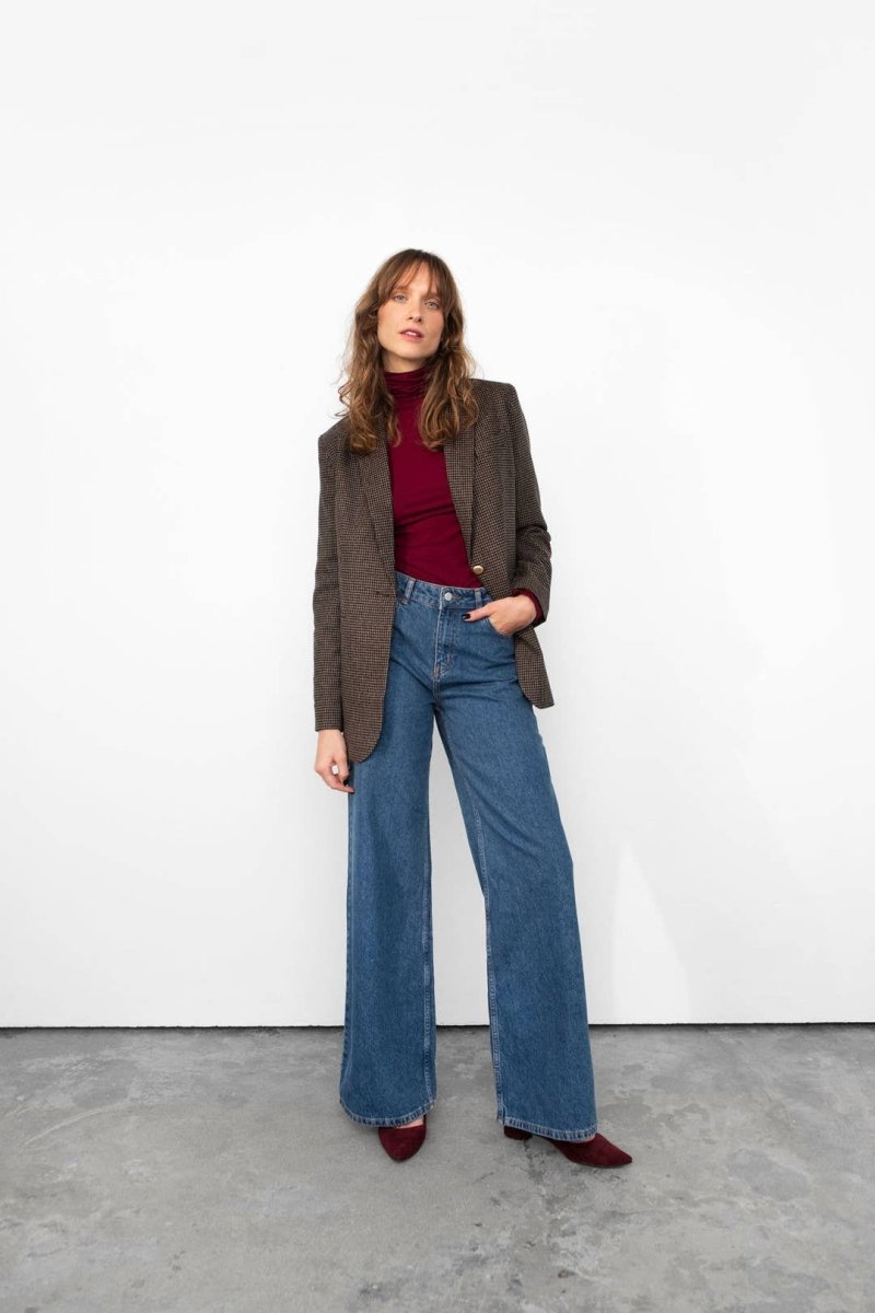 Jeans 'HARLEM', hochwertiger Denim mit weitem Bein - The Baltic Shop