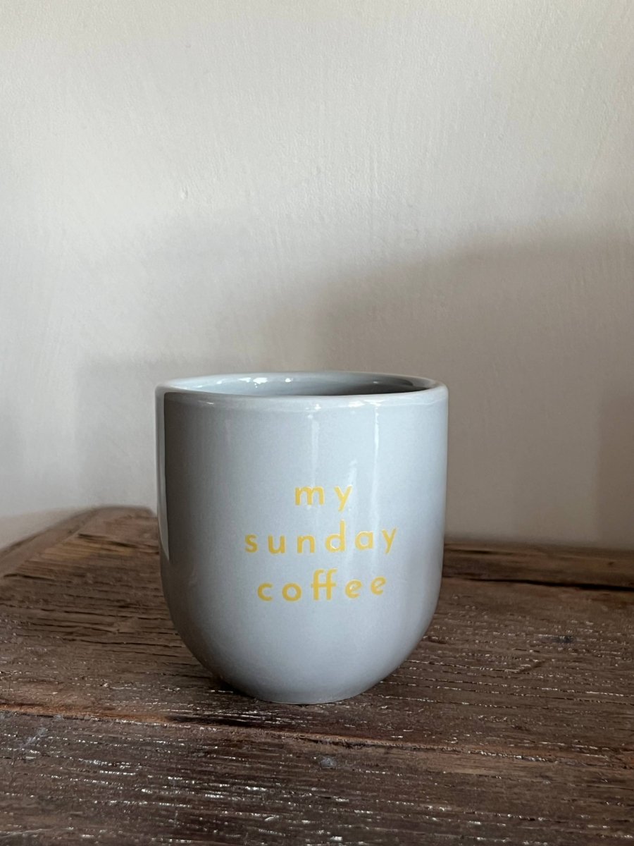 Keramikbecher "My Sunday Coffee" - The Baltic Shop