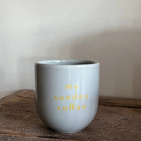 Keramikbecher "My Sunday Coffee" - The Baltic Shop