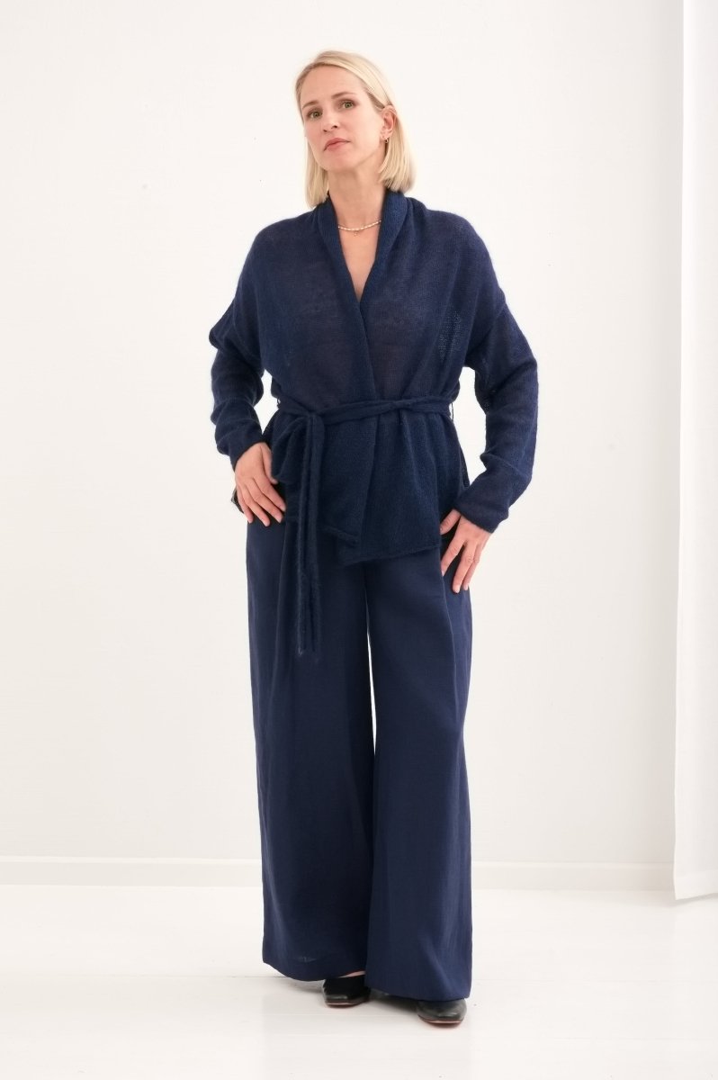 Kidmohair & Seide Strickjacke – handgefertigt in Lettland - The Baltic Shop