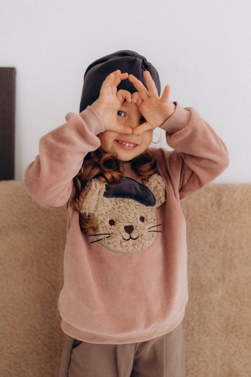 Kinderpullover aus Bio-Baumwollvelours - The Baltic Shop
