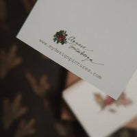 Kleine flache Karte mit winterlichem Blumenmuster - The Baltic Shop